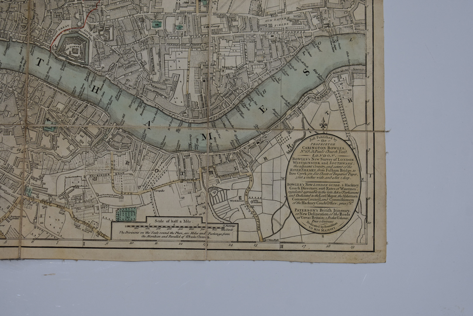 Bowles's New Pocket Plan of the Cities of London & Westminster; with the Borough of Southwark: - Image 7 of 8