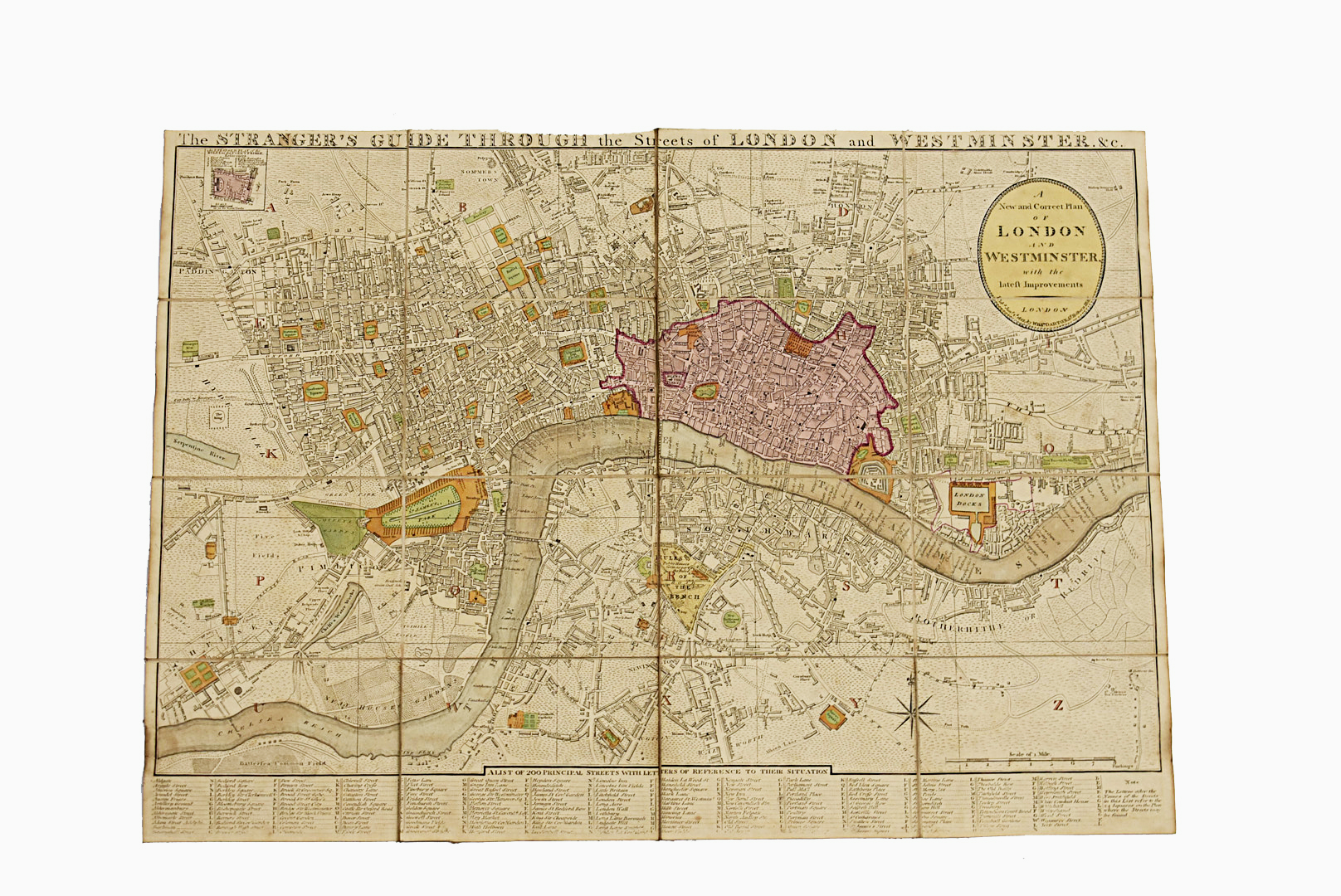 London and Westminster - William Darton, A New and Correct Plan of London and Westminster with the