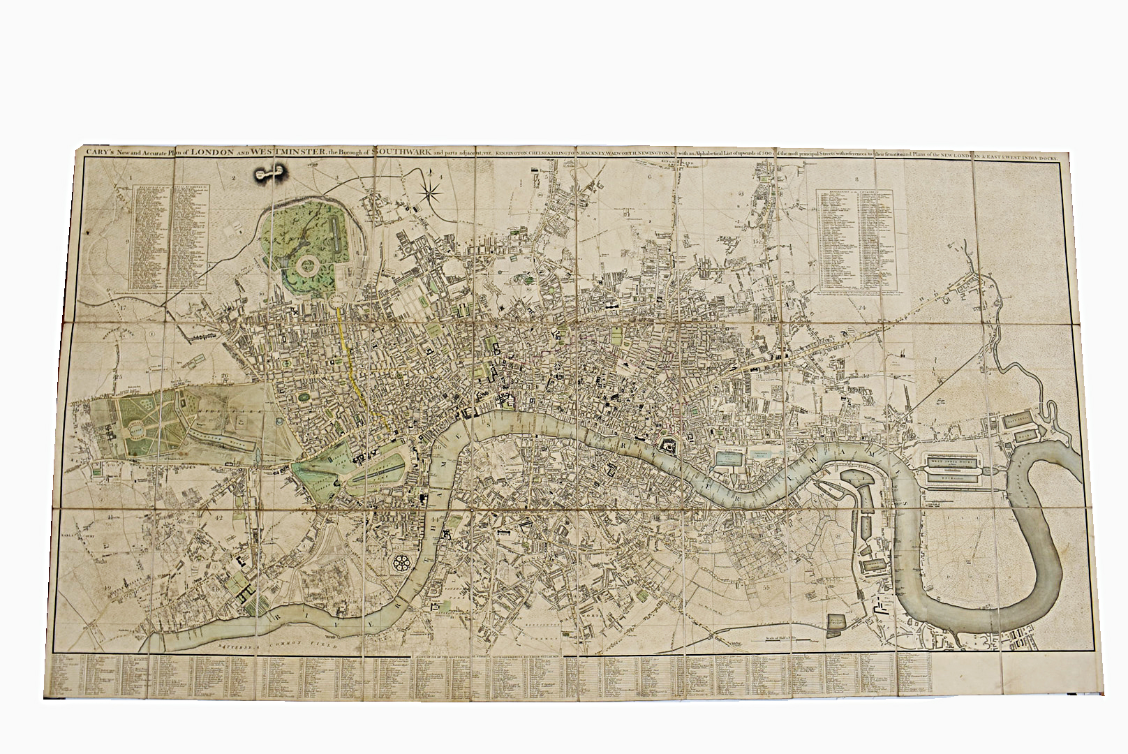 Cary's New and Accurate Plan of London and Westminster, the Borough of Southwick and parts Adjacent,