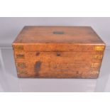 A Victorian Regimental Campaign Chest, with a brass plaque to the top, 'Capt C L Peel, Scots