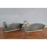 Two 20th century wood and foam decoy ducks, both marked 'J. Cramer' to the undersides, hand