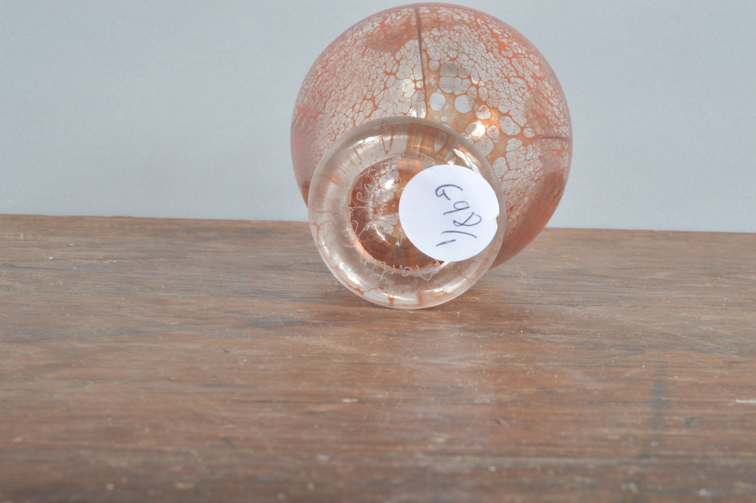 Martin Yeats (British 20th century), an iridescent ovoid bottle with stopper, signed to the - Image 2 of 2