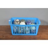 A good selection of 19th century ceramic carpet boules, each decorated in a different colourway.