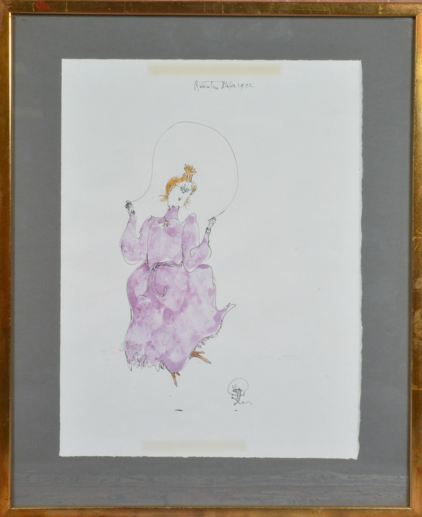 *Sir Quentin Blake (British b.1932), skipping ropes, watercolour and pen, signed and dated top 1972,