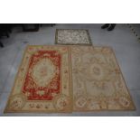 Two continental tapestry's, floral scrolling design, some fading both approx.. 177cm x 114, together