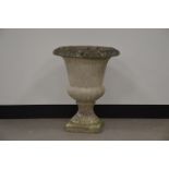 A Grandon Fres French garden planter, campagna shape, 52 cm tall. Maker's mark to interior. Some