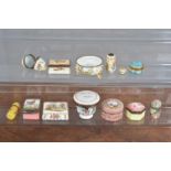 A collection of 18th and 19th century Continental enamel patch boxes, and some later examples,