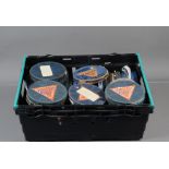 A Tray of Pathéscope 9.5mm Cine Films, 6½ inch reels, in blue round Pathéscope cartons, various