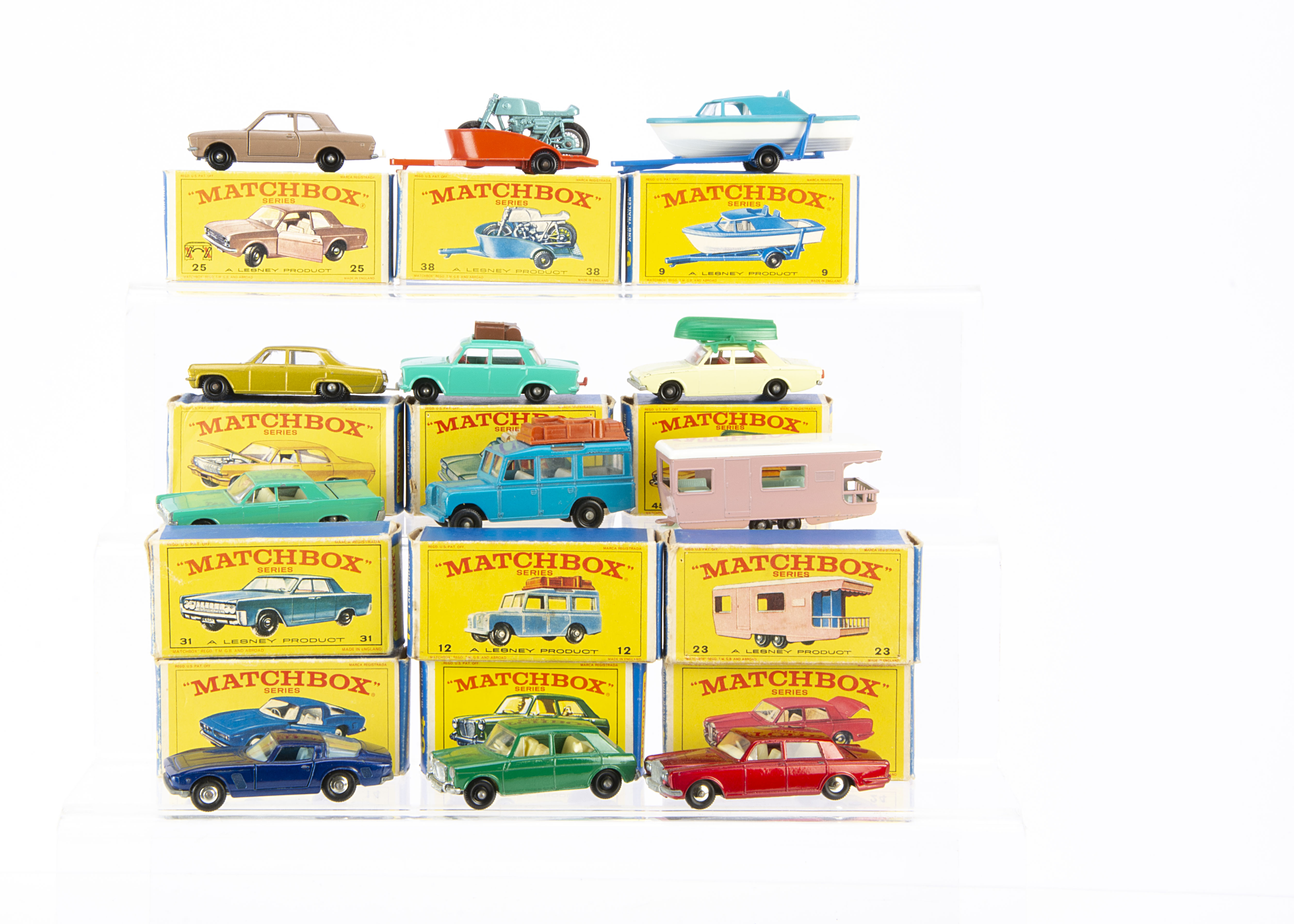 Lesney Matchbox 1-75 Series 23 - Caravane Jaune - Fabriquée Au Royaume-Uni