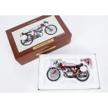 Ebbro 1:10 Honda CR110 Cub Racing 1962 Motorcycle, red, #10003, in original box, E, stand broken