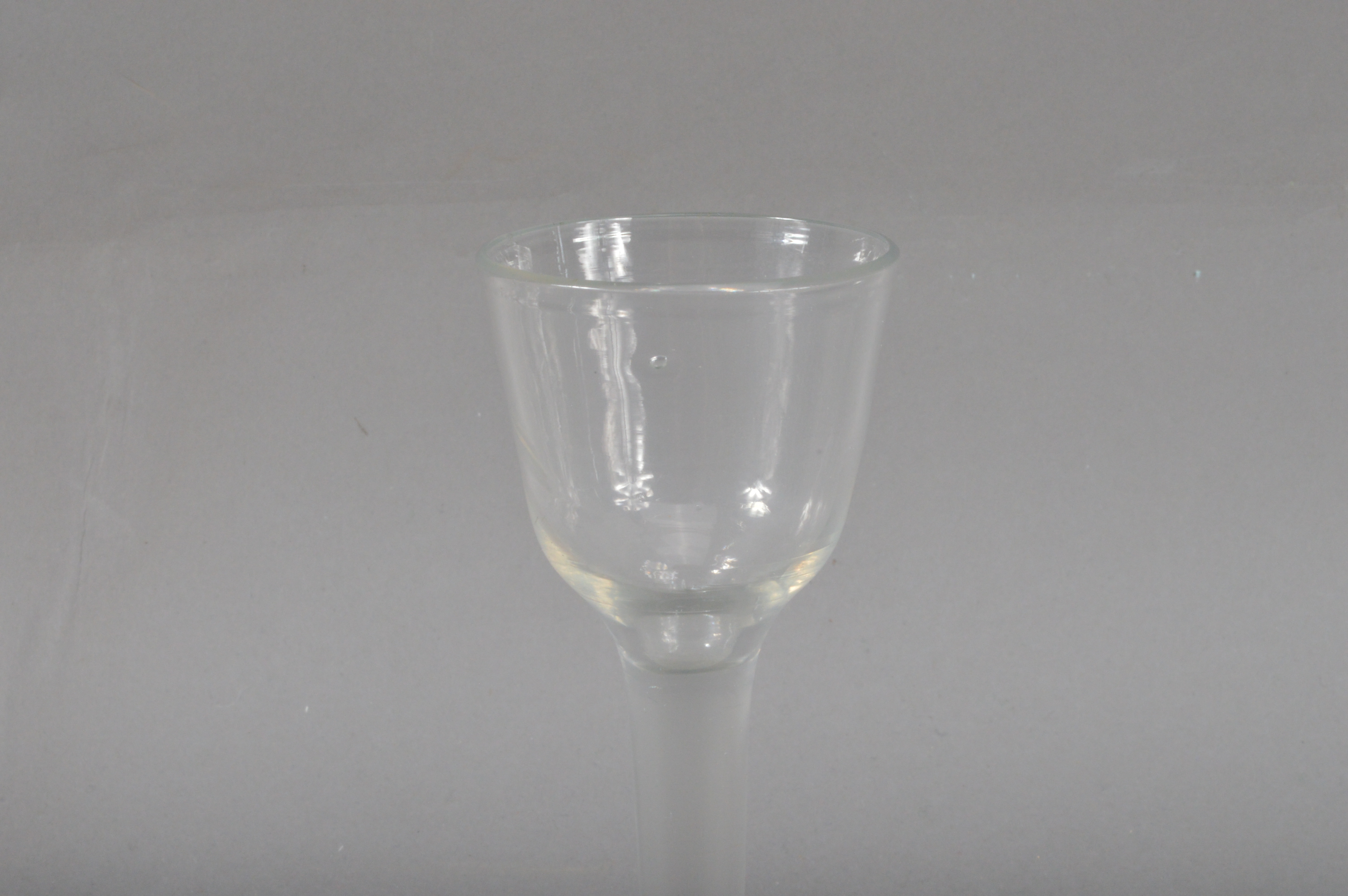 A George III lead wine or cordial drinking glass, with a folded base, 15cm high - Image 2 of 3