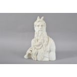 A Lladro porcelain bisque bust of Moses, 27cm high, marked to the underside, in a retail box