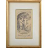 After Thomas Stothard (1755-1834), A pencil and watercolour of Adam and Eve, signed and dated 1788