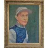 20th century British School, by repute a portrait of Fred Archer, oil on canvas, some damage towards