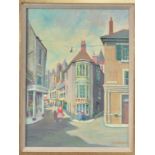 Francis Ives Naylor (British (1892-1982), Cromer High street, Norfolk, oil on board, signed lower