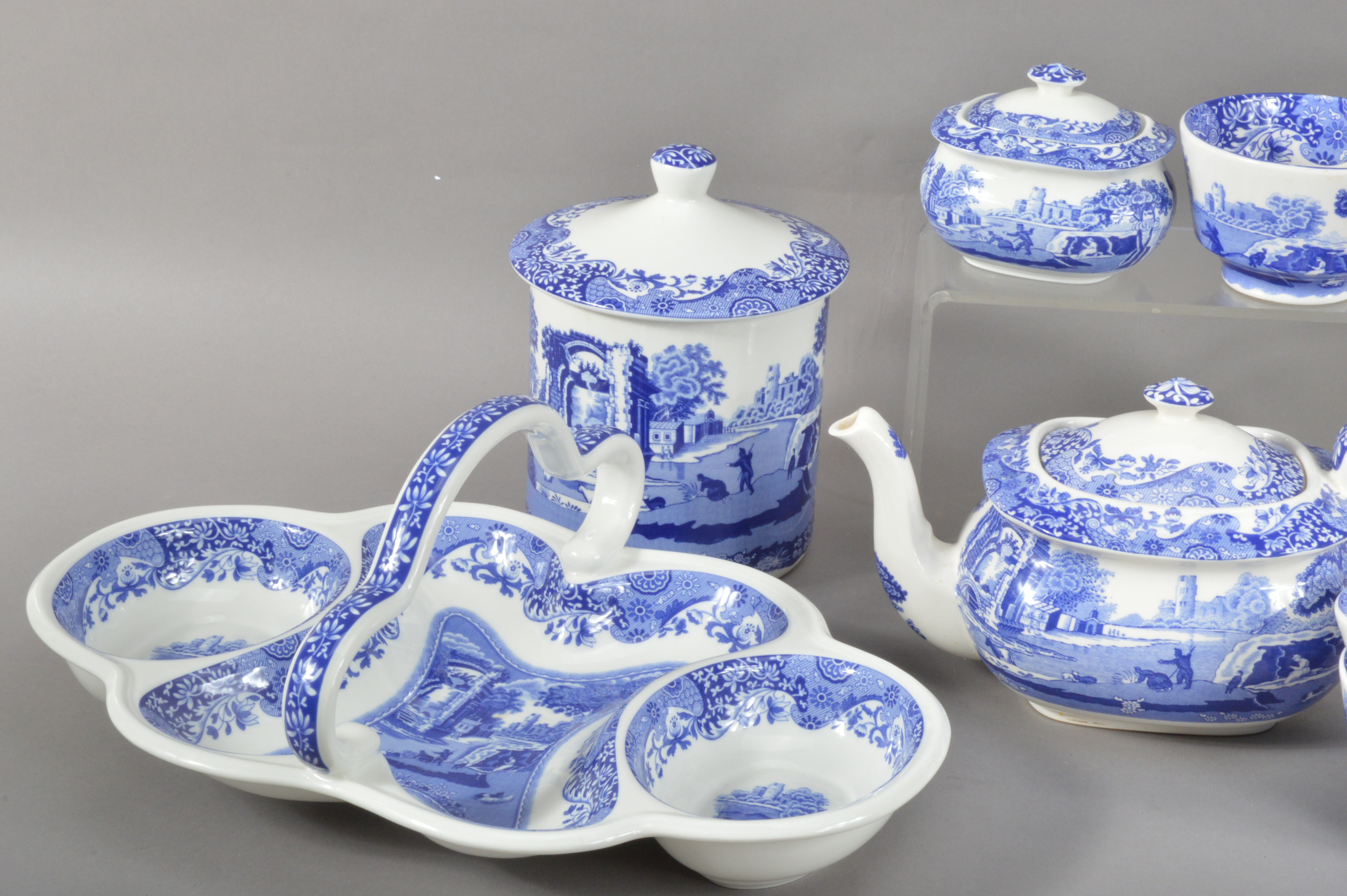 A collection of modern Spode Italian ceramic items, with blue and white transfer design, - Image 3 of 4