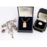 A 9ct gold Brooks & Bentley diamond set eagle pendant, titled 'The Golden Eagle Diamond Pendant',