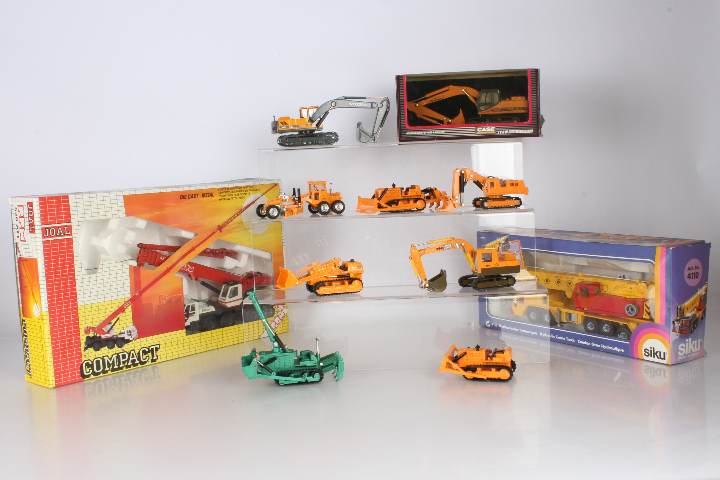 Modern Diecast Construction Vehicles, all boxed/bubble packed, 1:50 scale Joal Compact 168 PPM 530