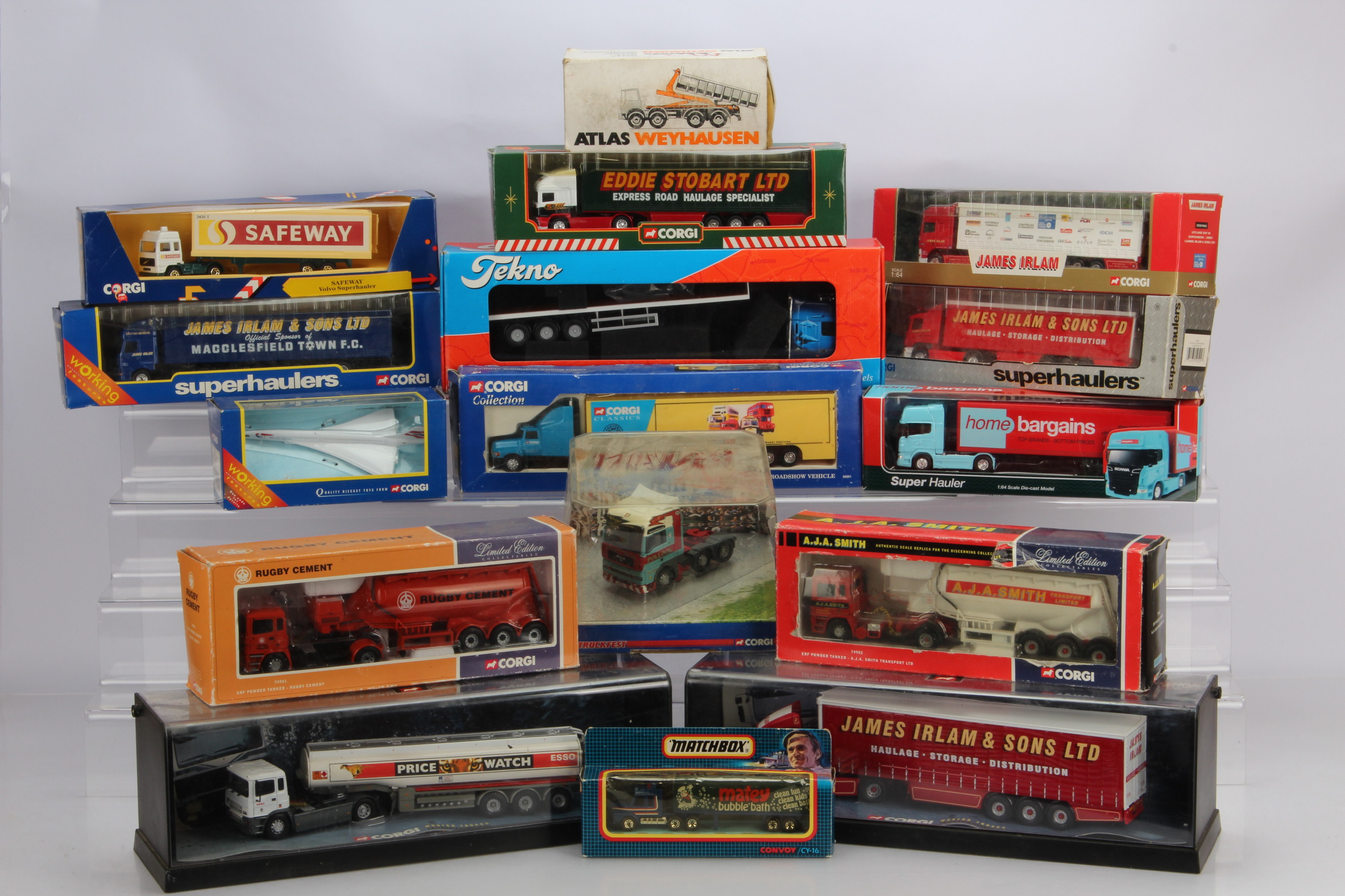 Modern Diecast Haulage and Delivery Vehicles, all boxed/cased, 1;50 scale and smaller, Corgi,