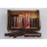 Tri-ang Lima Hornby Mainline Airfix and Replica 00 Gauge LMS maroon Coaches, Tri-ang (2, one lacks