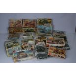 Vintage Airfix and Other 1:76 Scale WWI and WWII Military Kits and Figure Sets, all boxed/bagged/