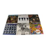 Beatles LPs, nine UK Release 'Silver/Black' reissue albums - all with 'Gramophone Co Ltd' text round