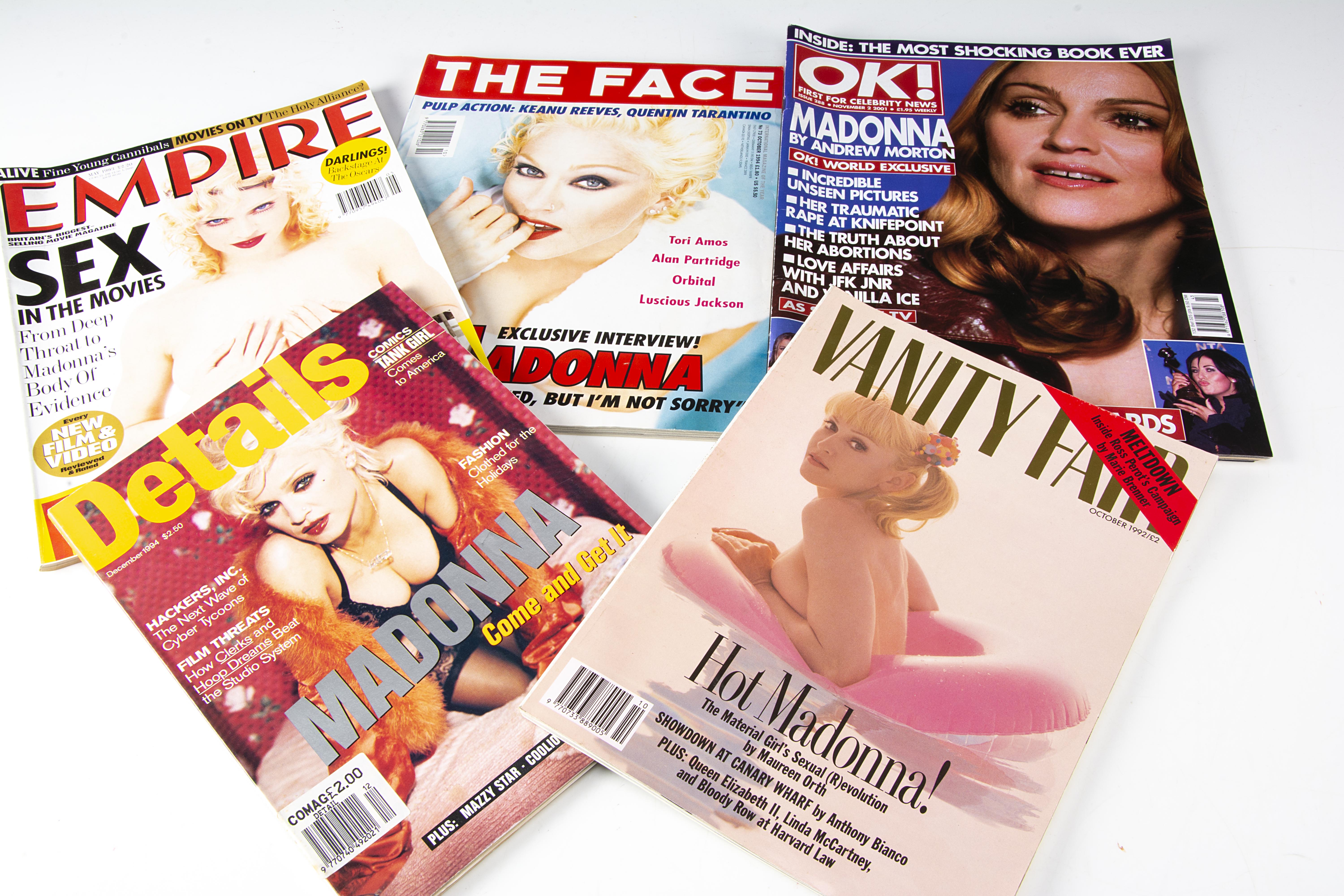 Madonna Magazines / Cuttings. approximately fifty Magazines and Newspapers featuring Madonna