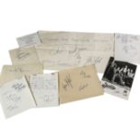 Seventies Pop Band Signatures, a number of signed items, many sent to the vendor via the Fan Clubs