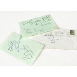 Bay City Rollers / Autographs, a full set of Signatures by The Bay City Rollers - requested by the