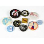 Rock Band Pin Badges, approximately thirty pin badges, mainly Rock and Pop bands from the