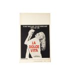 La Dolce Vita Window Card / Poster, a USA Window Card for La Dolce Vita - measures 22" by 14"