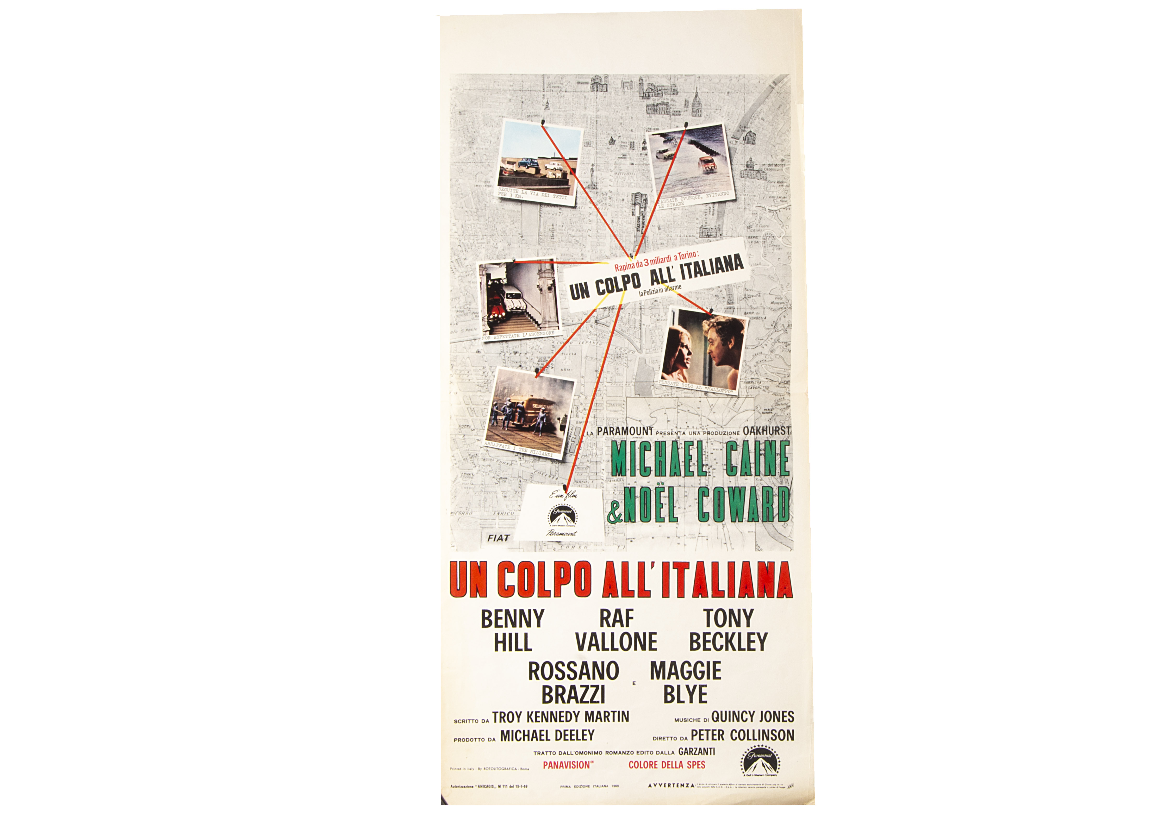 The Italian Job (1969) Film Poster, Italian Locandina Poster for Un Colpo All'Italiana (The