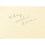 Autograph Book / Miles Davis / Gloria De Havilland plus, autograph book containing 53 signatures,