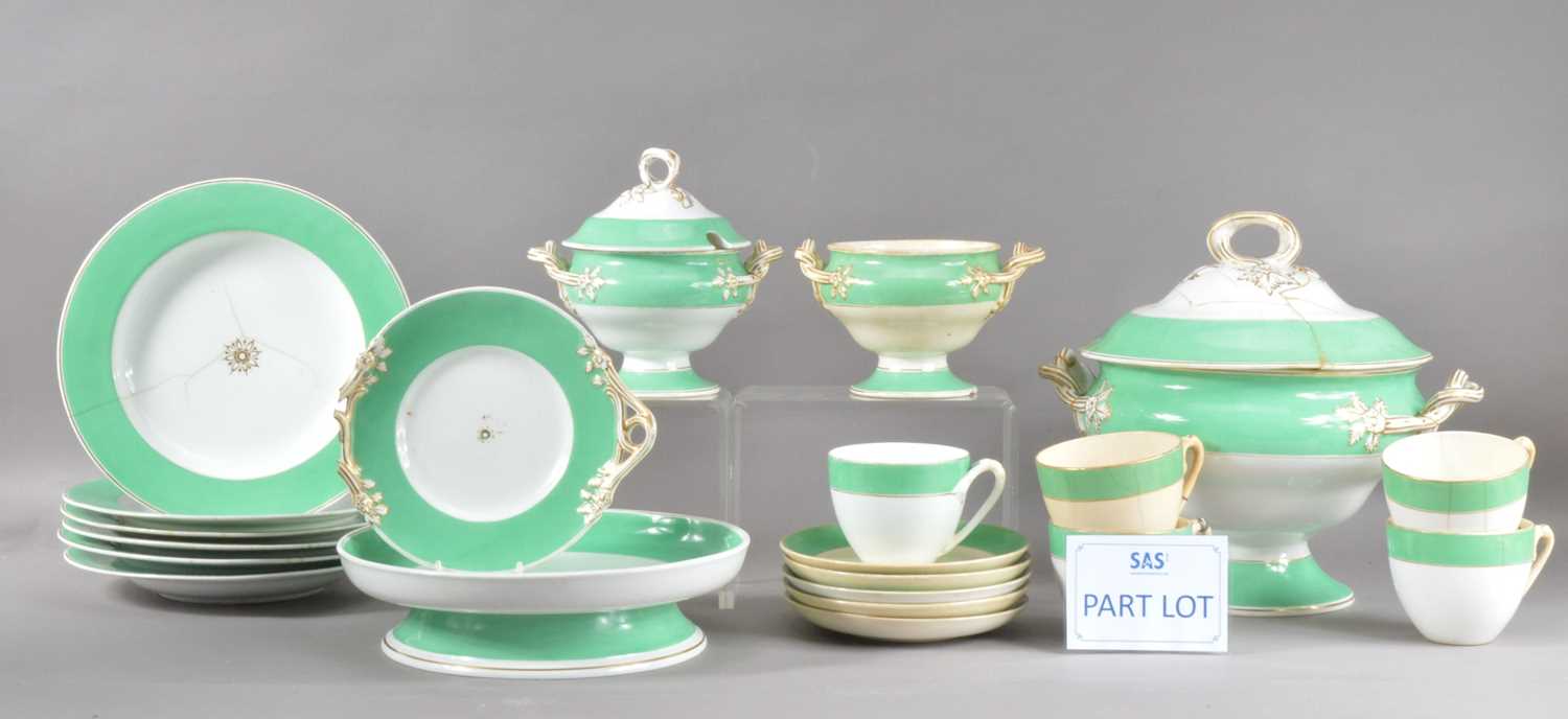 A large collection of mostly 19th century Kerr & Binns Worcester dinner and tea wares,