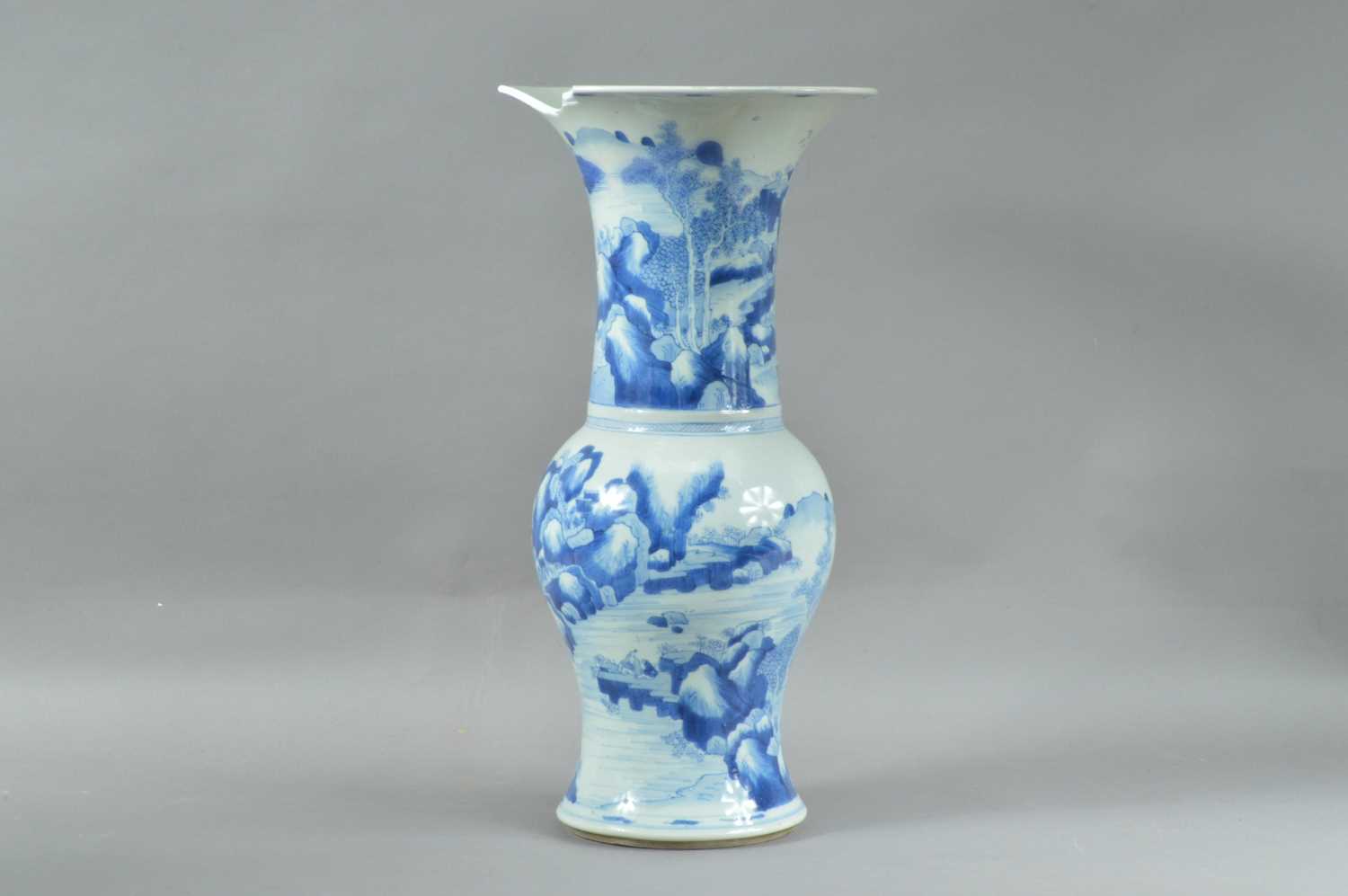 A 19th century damaged Chinese porcelain vase,