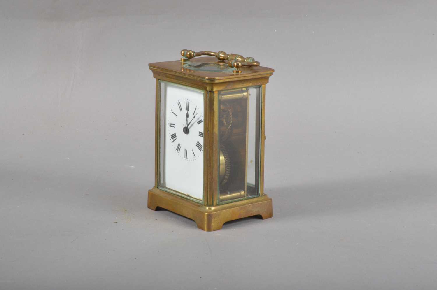 A first half of the 20th century brass carriage clock, - Image 2 of 4