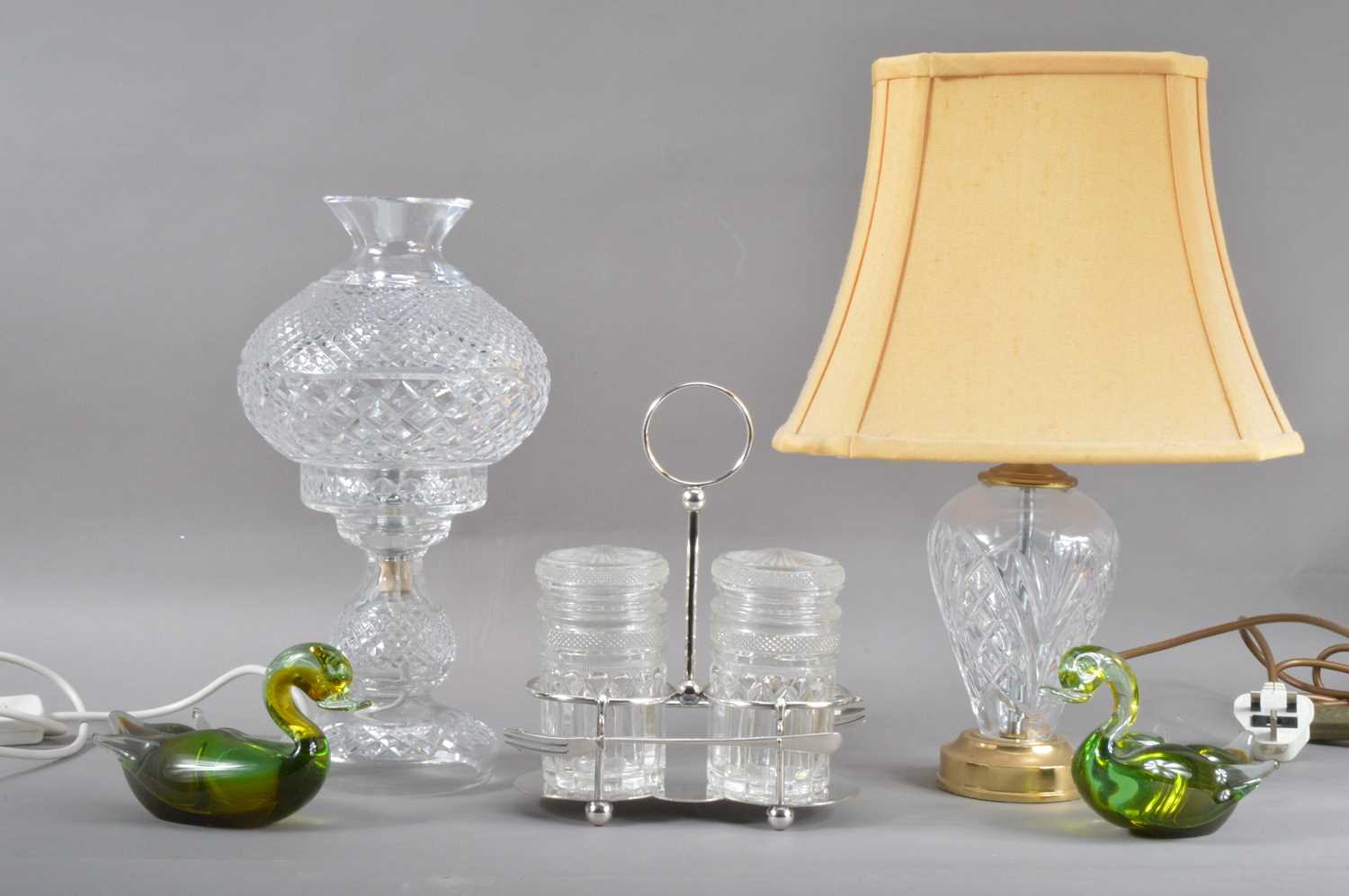 A collection of glassware,