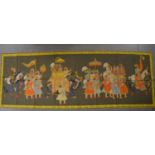 A 20th century Indian hand painted wall hanging,