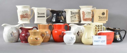 A large collection of ceramic water jugs,