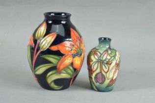 Two modern Moorcroft pottery vases,