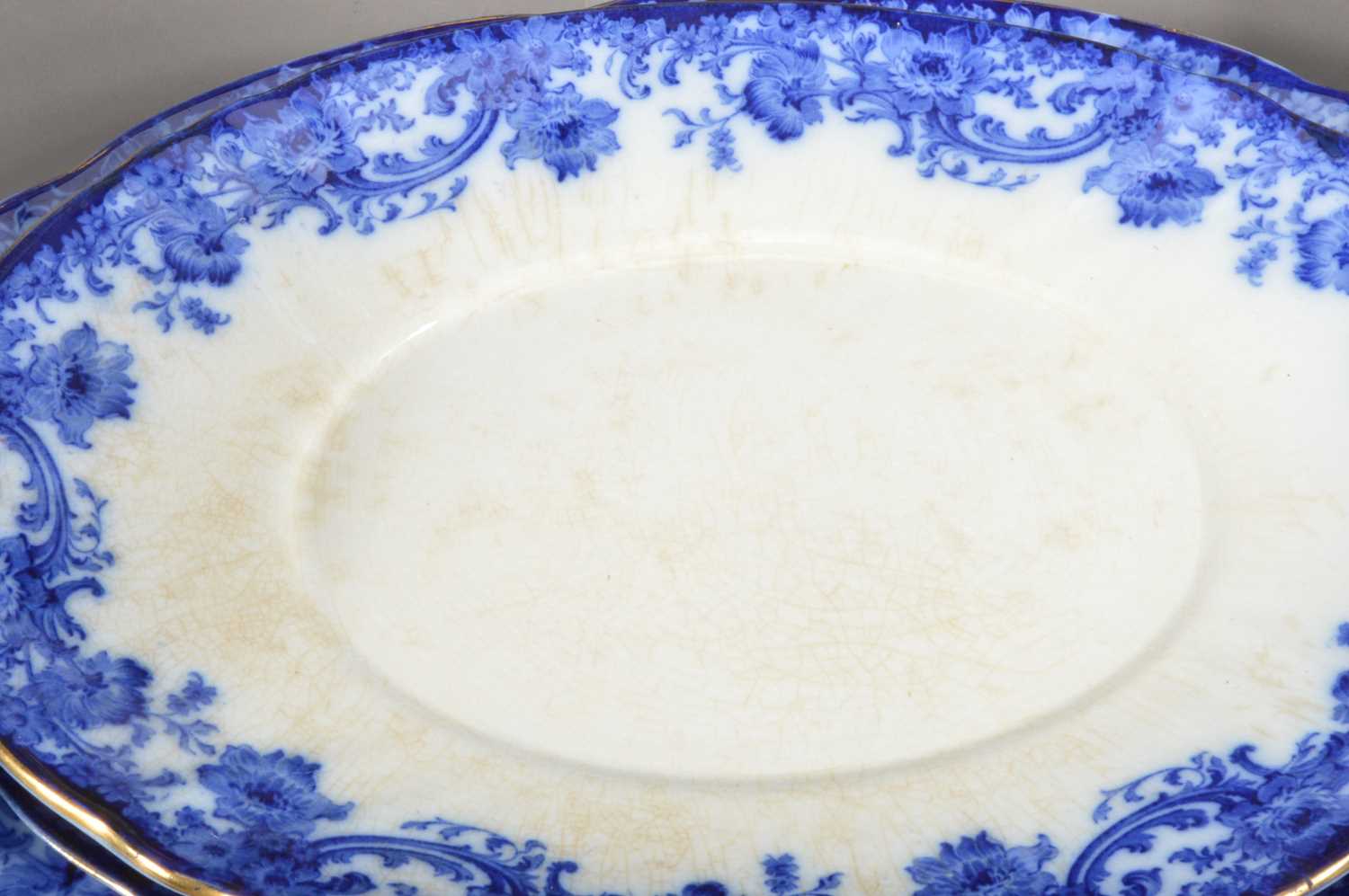 A Doulton Burslem Melrose blue and white pattern dinner service, - Image 5 of 5