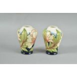 Two modern Moorcroft pottery vases,