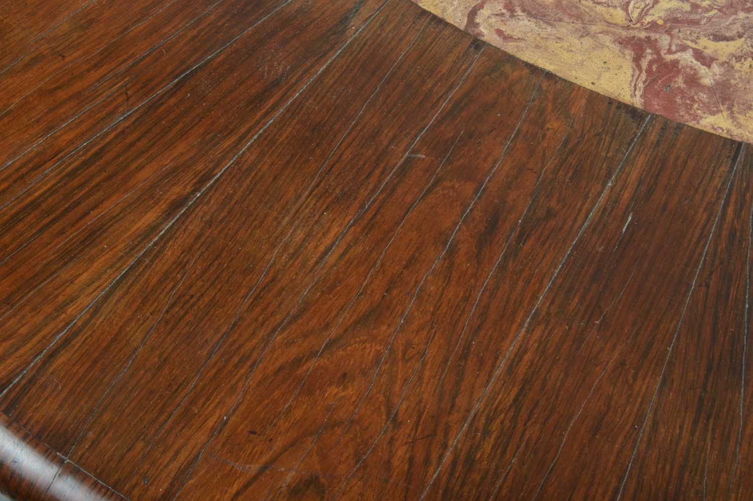 A 19th century rosewood and plaster inlaid circular hall table, - Image 6 of 6