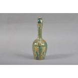 A James Macintyre & Co. green and gold Florian ware bottle neck vase,