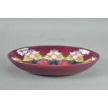 A modern Moorcroft pottery collectors club oval dish,