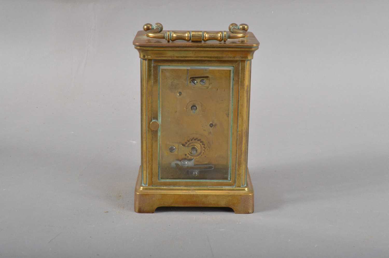 A first half of the 20th century brass carriage clock, - Image 3 of 4