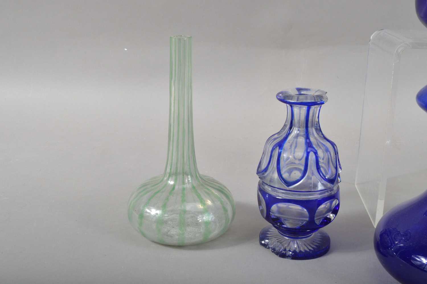 A small collection of 19th century and later coloured glassware, - Image 2 of 3