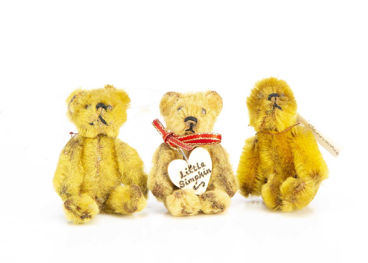 Three post-war miniature Schuco Teddy Bears,