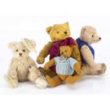 Three Naomi Laight artist Teddy Bears,