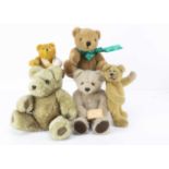 Five manufactured Teddy Bears,